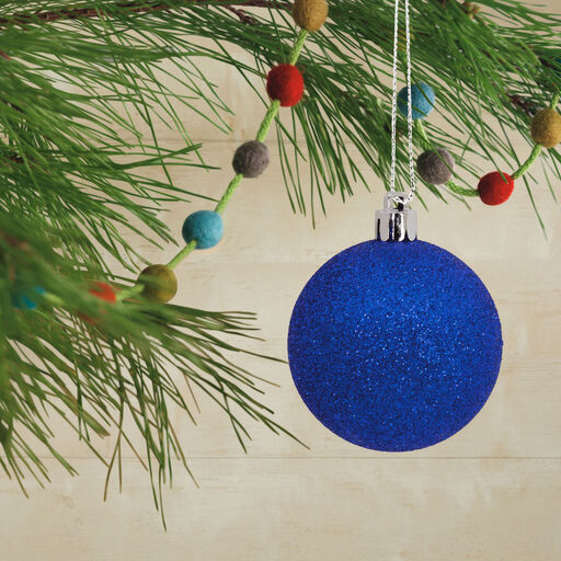 30-Piece Blue, Silver Shatterproof Christmas Ornaments Set, 