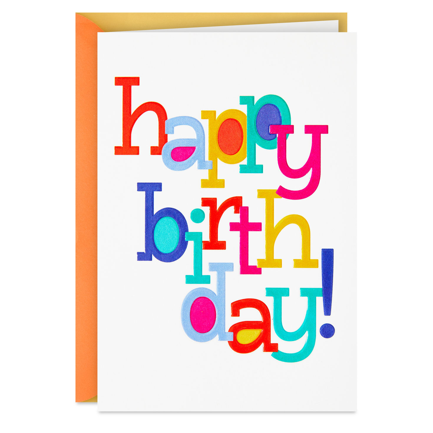Big Bright Wishes Lettering Birthday Card