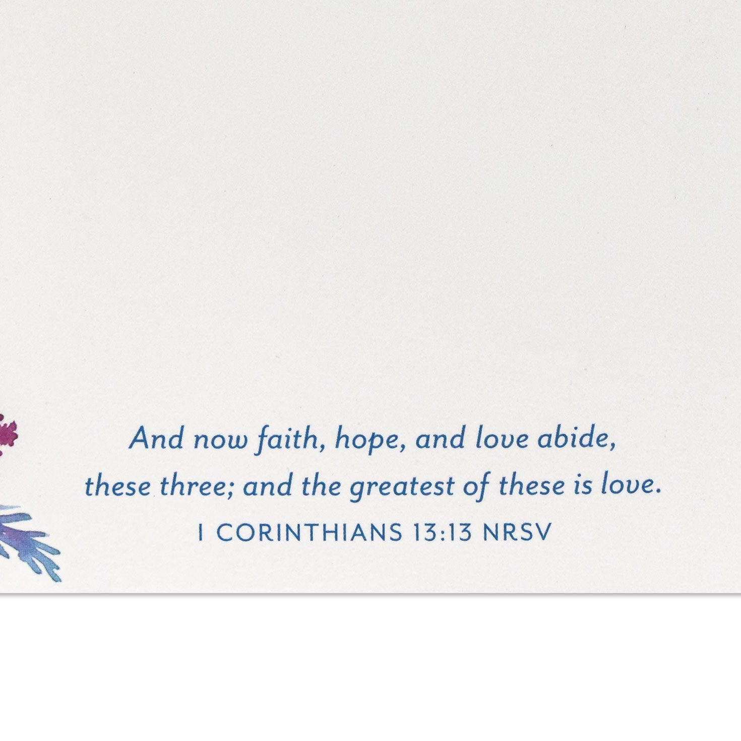 Watercolor Poinsettia Flowers Mom Christmas Card scripture image number 3