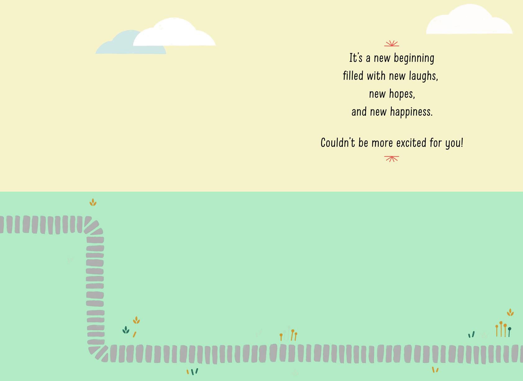 Yellow House New Home Congratulations Card