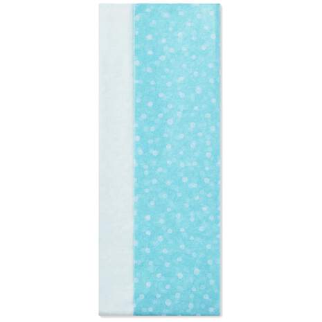 White and Scattered Dots on Light Blue 2-Pack Tissue Paper, 6 sheets, , large