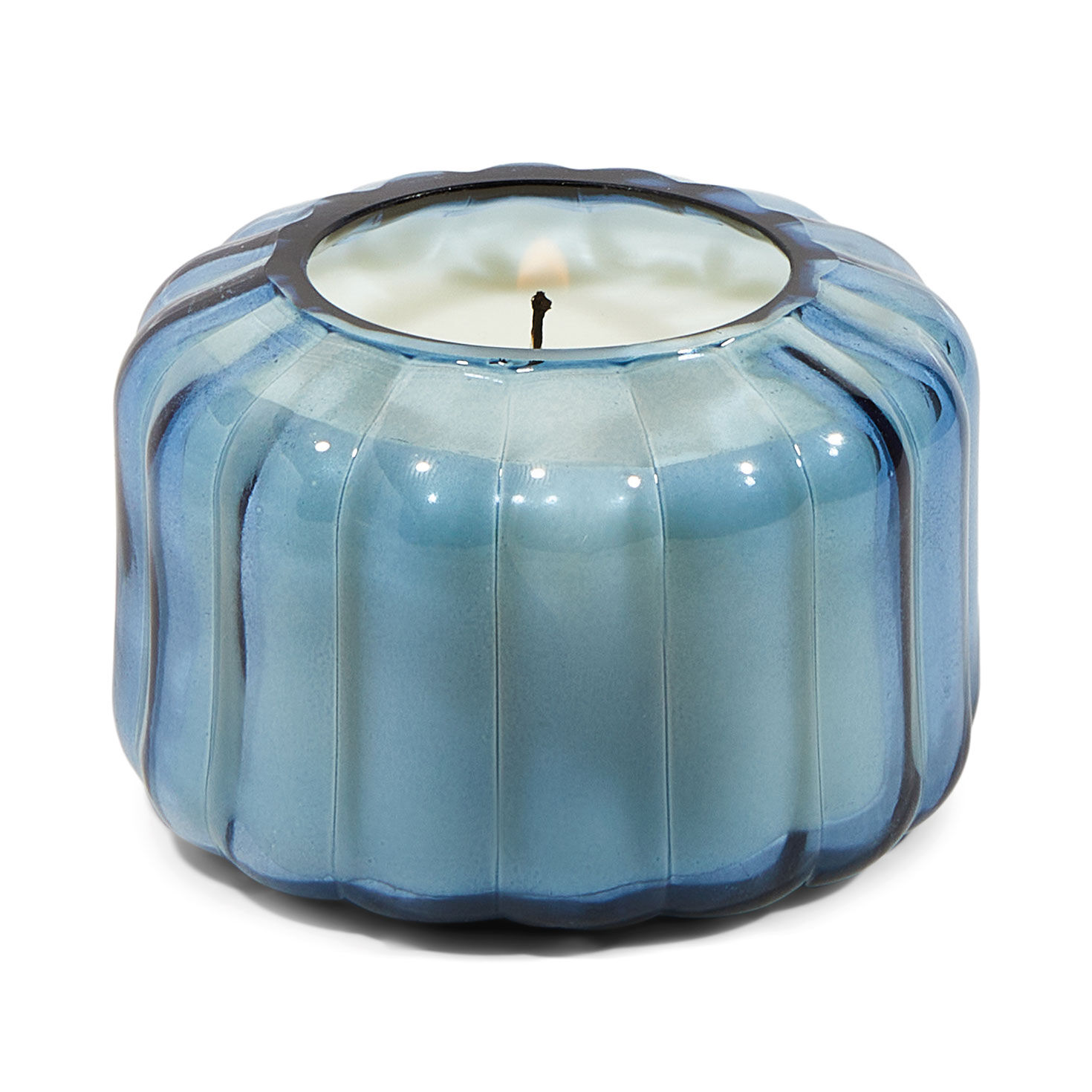 Paddywax Peppered Indigo Scented Candle in Blue Glass Jar, 4.5 oz.