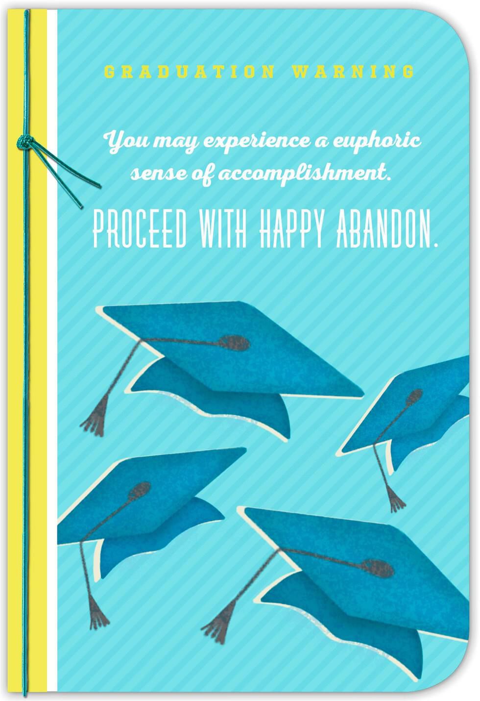 Graduation Caps in the Air Greeting Card