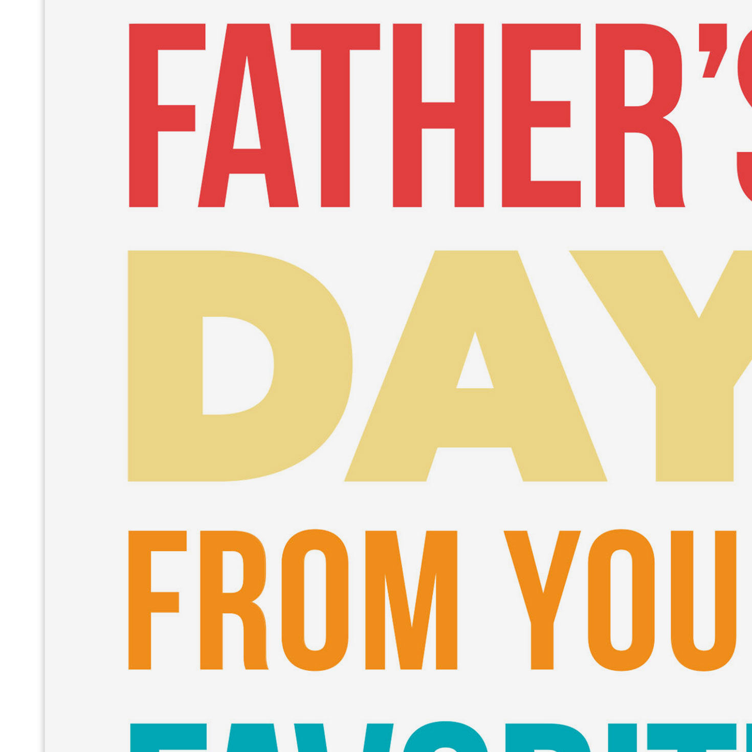 Colorful Lettering Funny Father's Day Card for Dad Card Front Detail image number 4