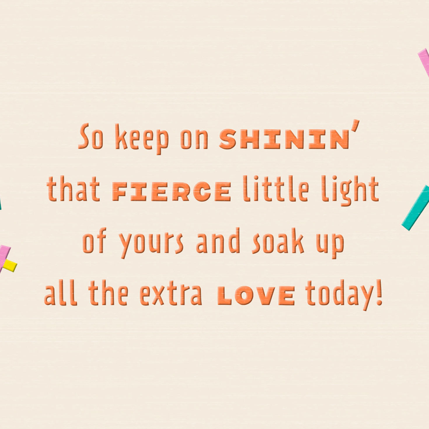 Candle Sun and Confetti Birthday Card for Her Sentiment image number 2