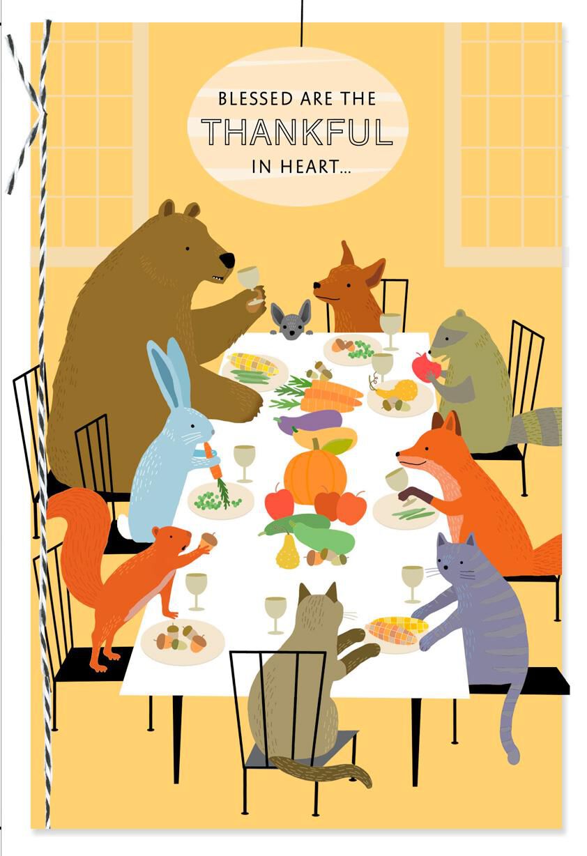Thankful Heart, Full Belly Thanksgiving Card