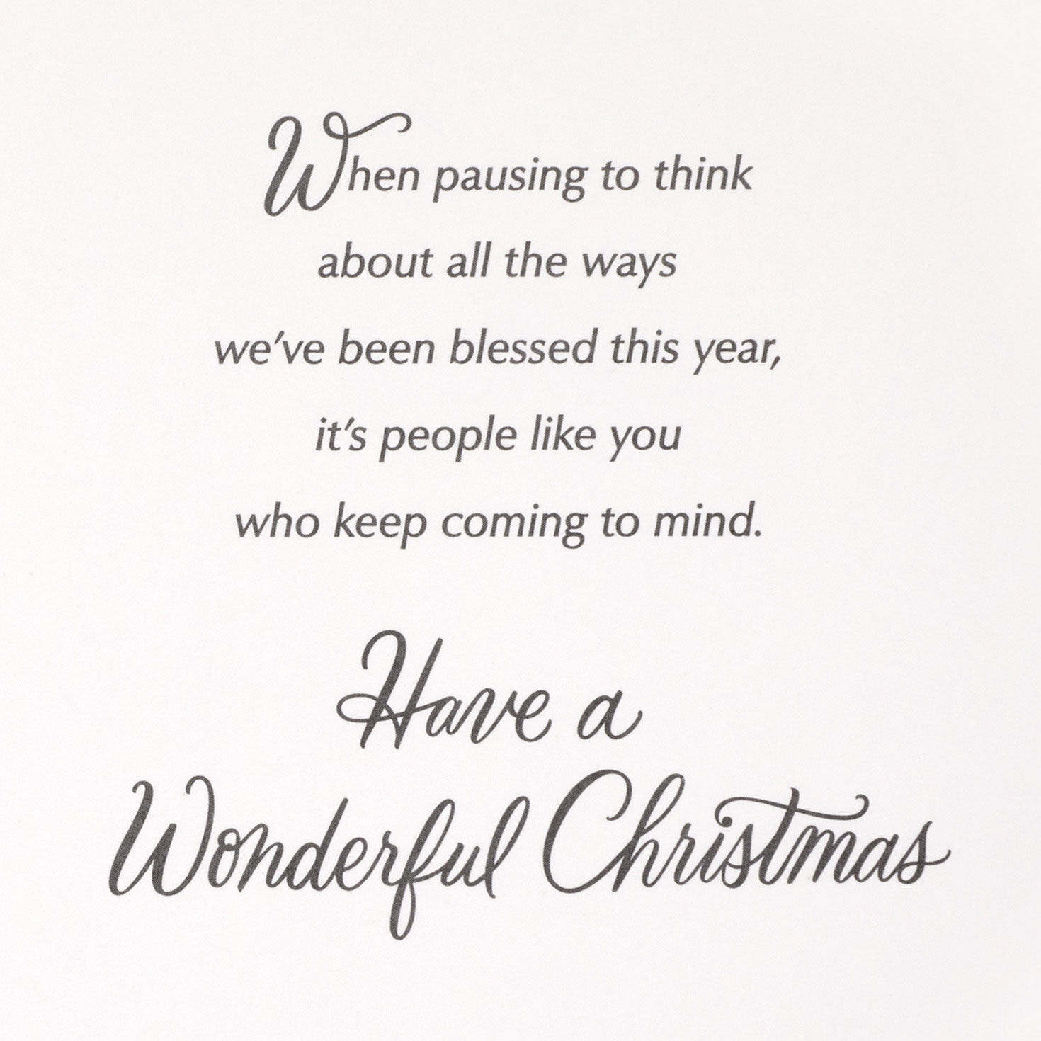 Red Script and Snowy Evergreens Boxed Christmas Cards, Pack of 16, , large image number 4
