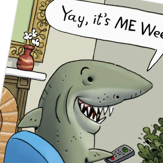 Shark Week Funny Birthday Card, , large image number 4
