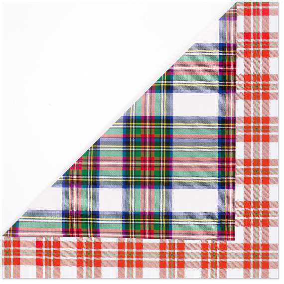Pretty Plaid 4-Pack Christmas Wrapping Paper Rolls, 125 sq. ft., , large image number 3