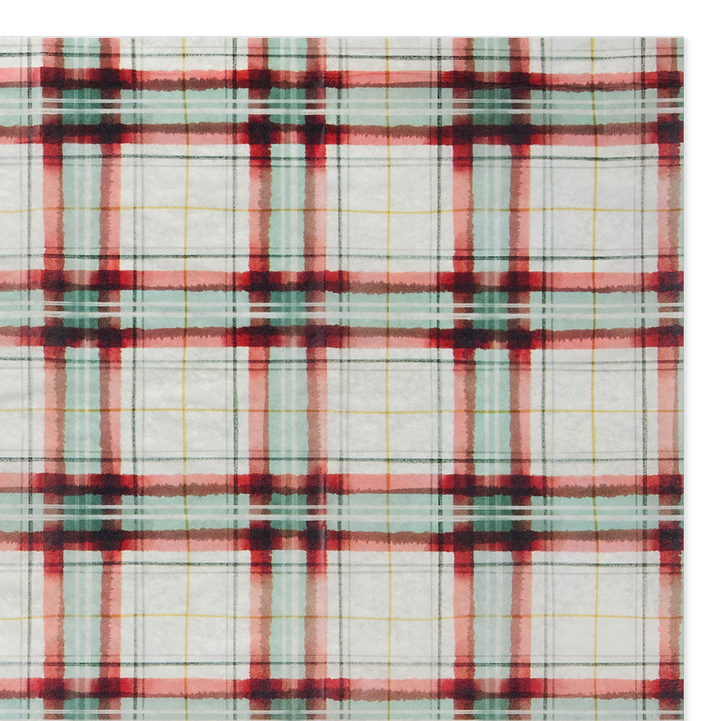 Cinnamon-Scented Red Plaid Holiday Tissue Paper upclose view image number 4