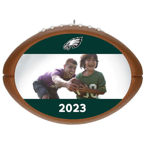 NFL Football Philadelphia Eagles Text and Photo Personalized Ornament, 