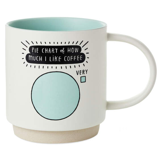 Pie Chart Coffee Lover Funny Mug, 16 oz., , large image number 1