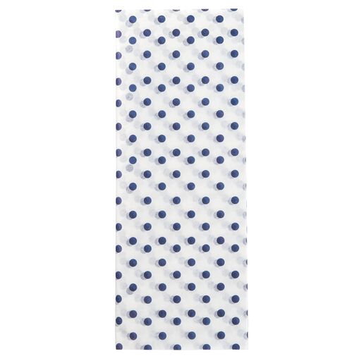 Midnight Blue Polka Dots Tissue Paper, 4 sheets, 