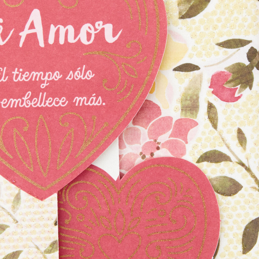 Time Makes You More Beautiful Spanish Language Wife Birthday Card