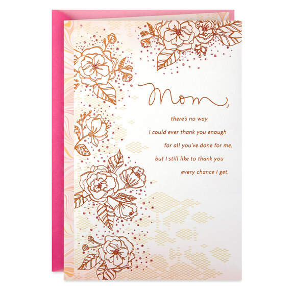 Thanks for All You've Done for Me Mother's Day Card, , large image number 1