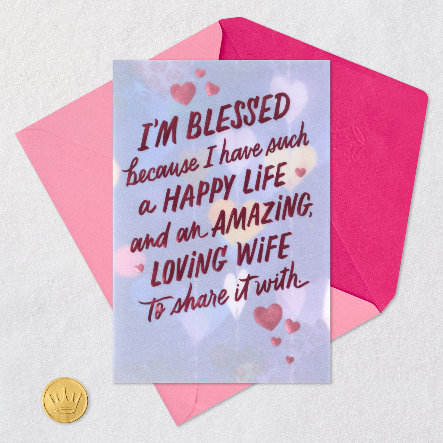 Blessed With a Happy Life and Amazing Wife Valentine's Day Card for only USD 6.99 | Hallmark