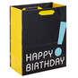 9.6" Happy Birthday on Black Medium Gift Bag, , large image number 1