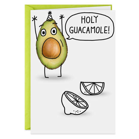Holy Guacamole Avocado Funny Birthday Card, , large