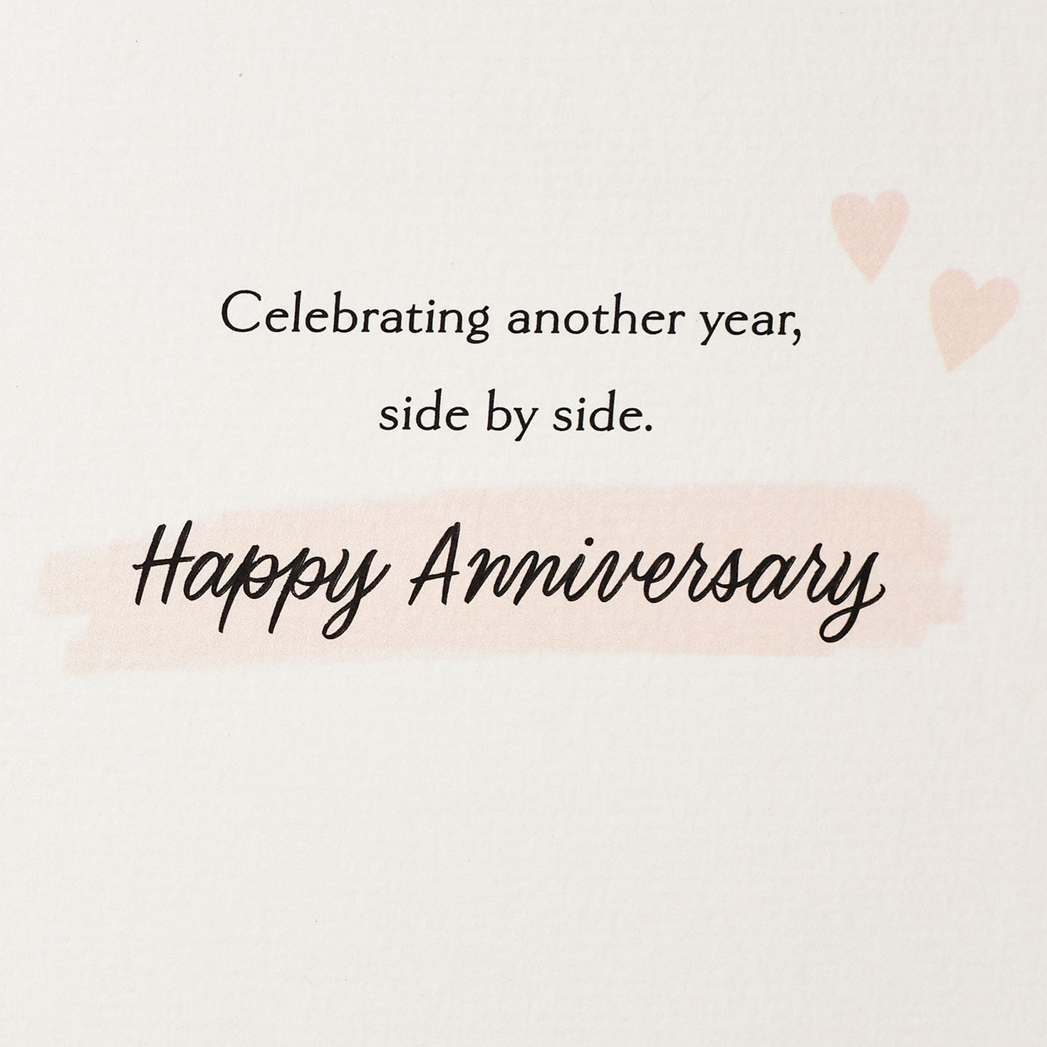Pink Hearts with Black Script Anniversary Card Sentiment image number 2