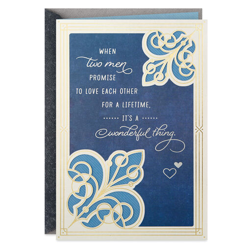 When Two Men Promise to Love Each Other Wedding Card, 