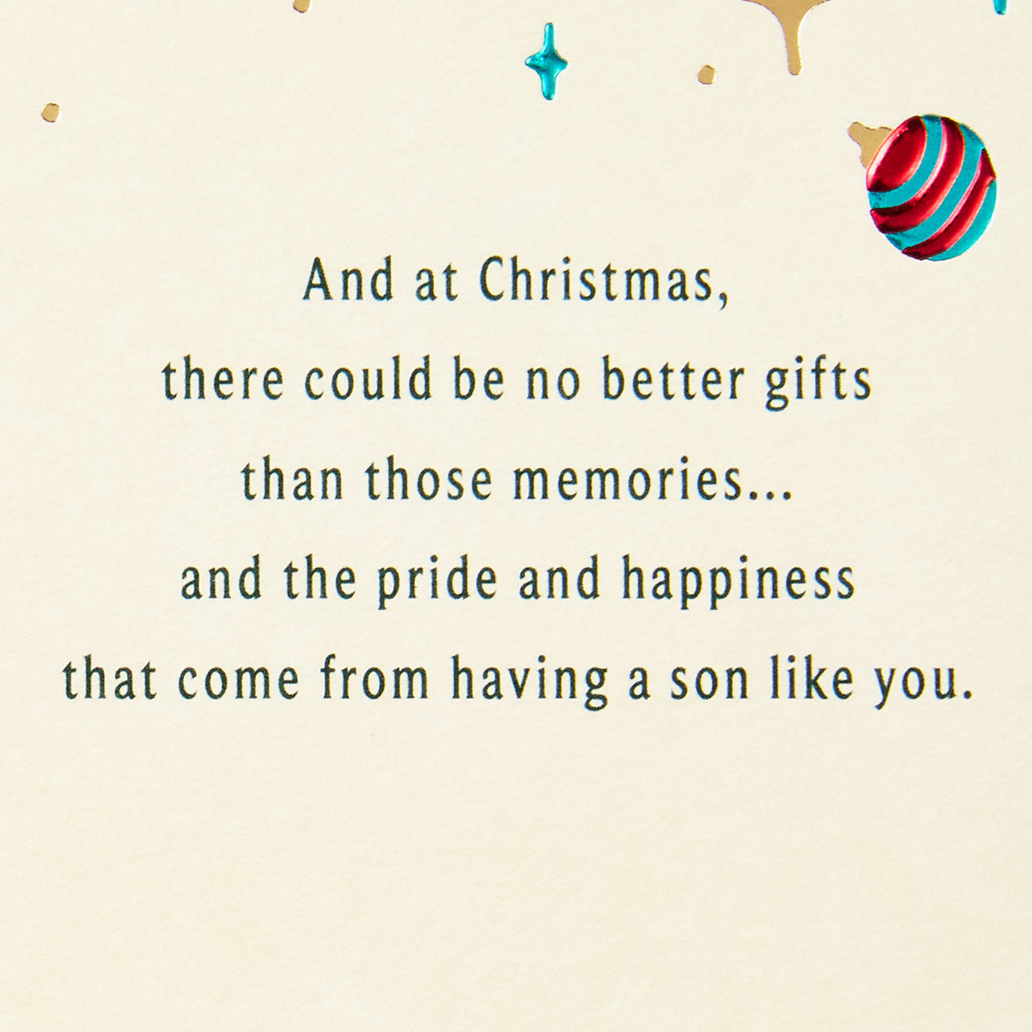Gifts, Ornaments and Banner Son Christmas Card Sentiment image number 3