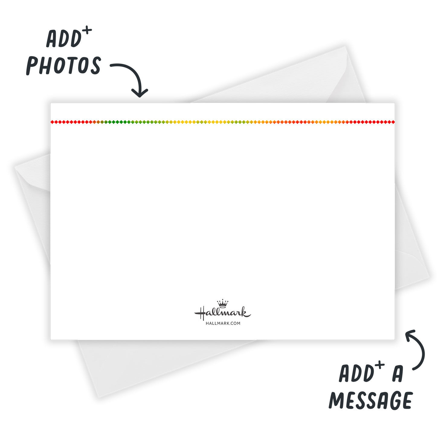 Wood and Colored Letters Personalized Kwanzaa Card Card back with Envelope indicating personalization image number 3