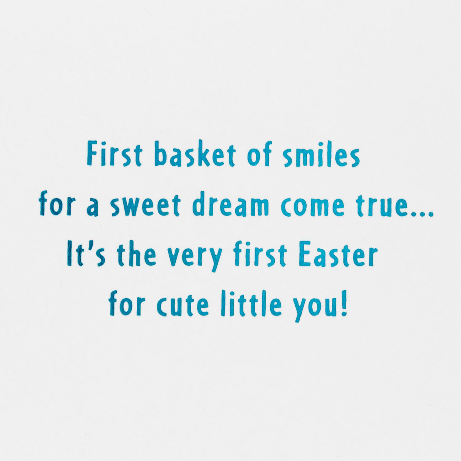 Fluffy Chick on Green First Easter Card for Baby Sentiment image number 3