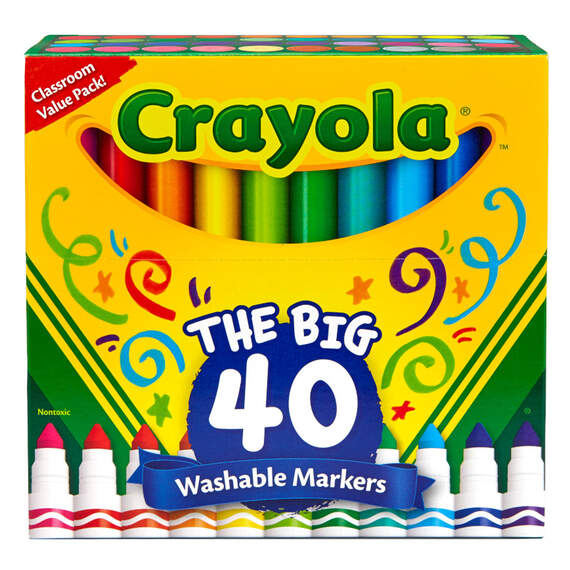Crayola Washable Markers, 40-Count
