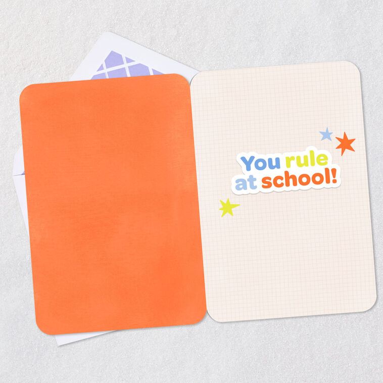 Sticker Graphics School Congratulations Card for Kids Open card with envelope image number 3