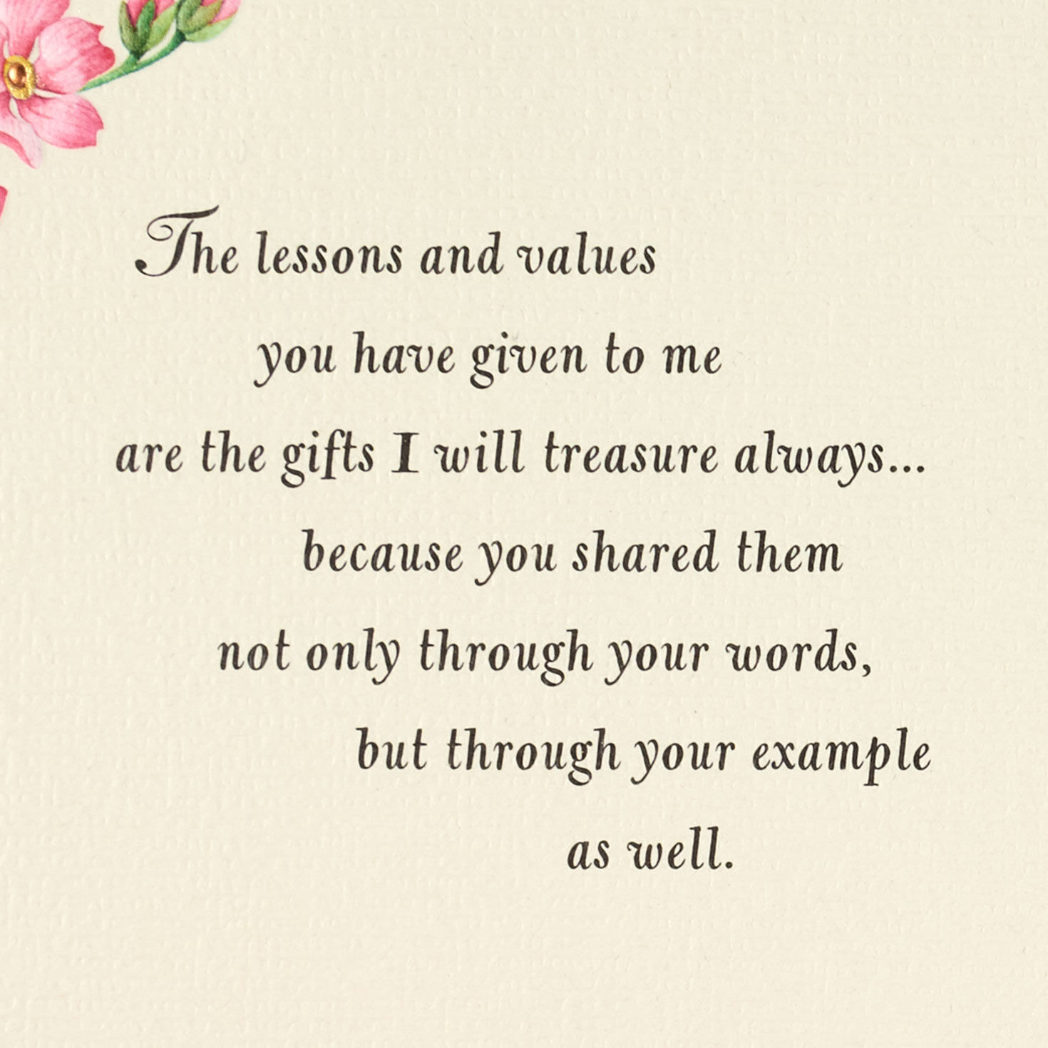 Vintage Flowers Religious Mother's Day Card for Mom sentiment image number 2