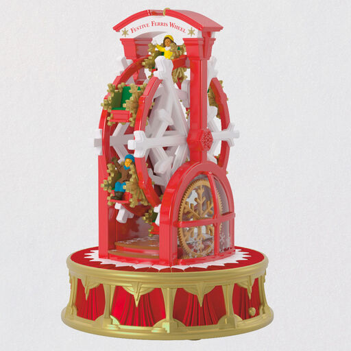 Christmas Carnival Festive Ferris Wheel Musical Ornament With Light and Motion, 
