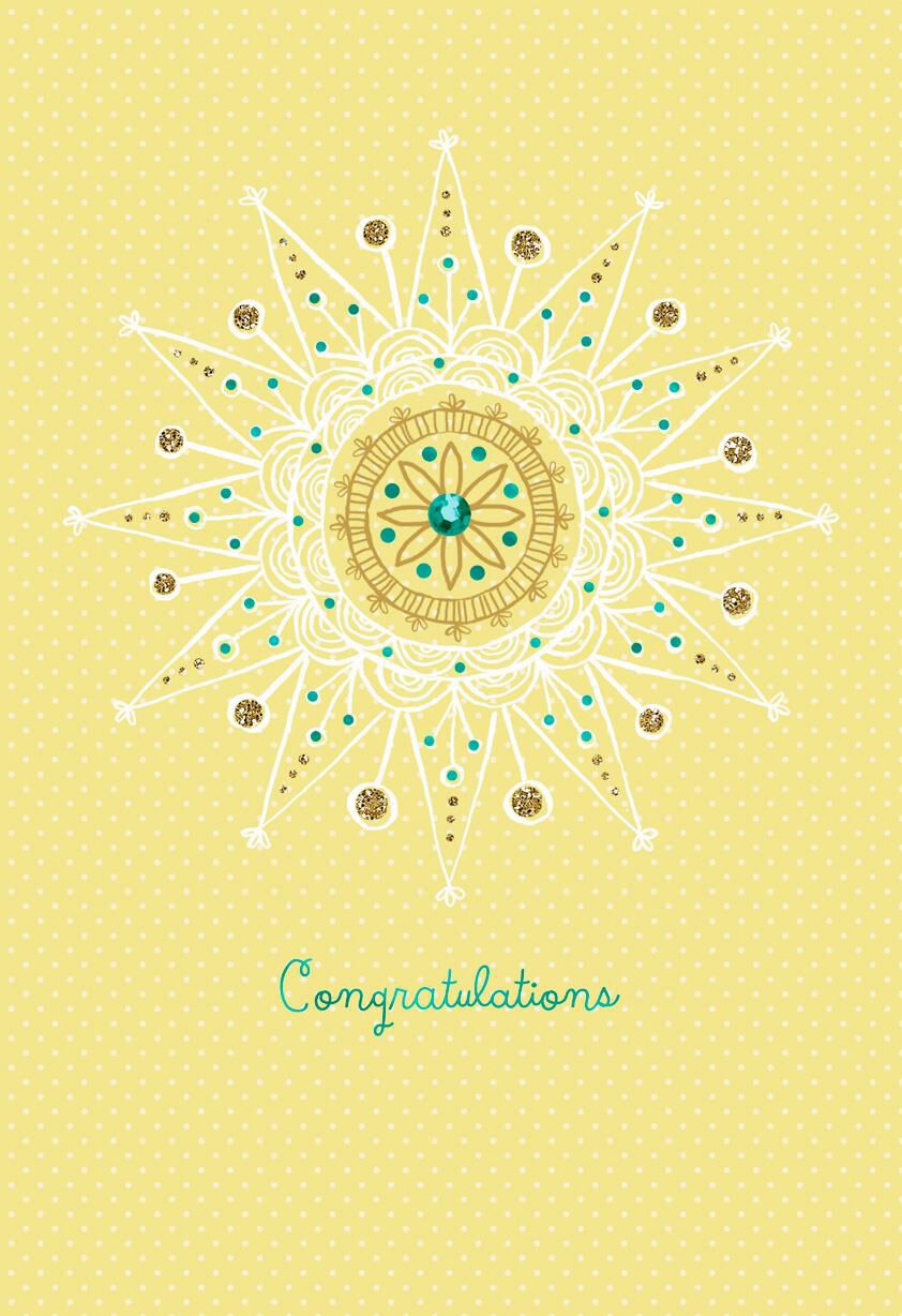 Sunshine Mandala New Baby Card