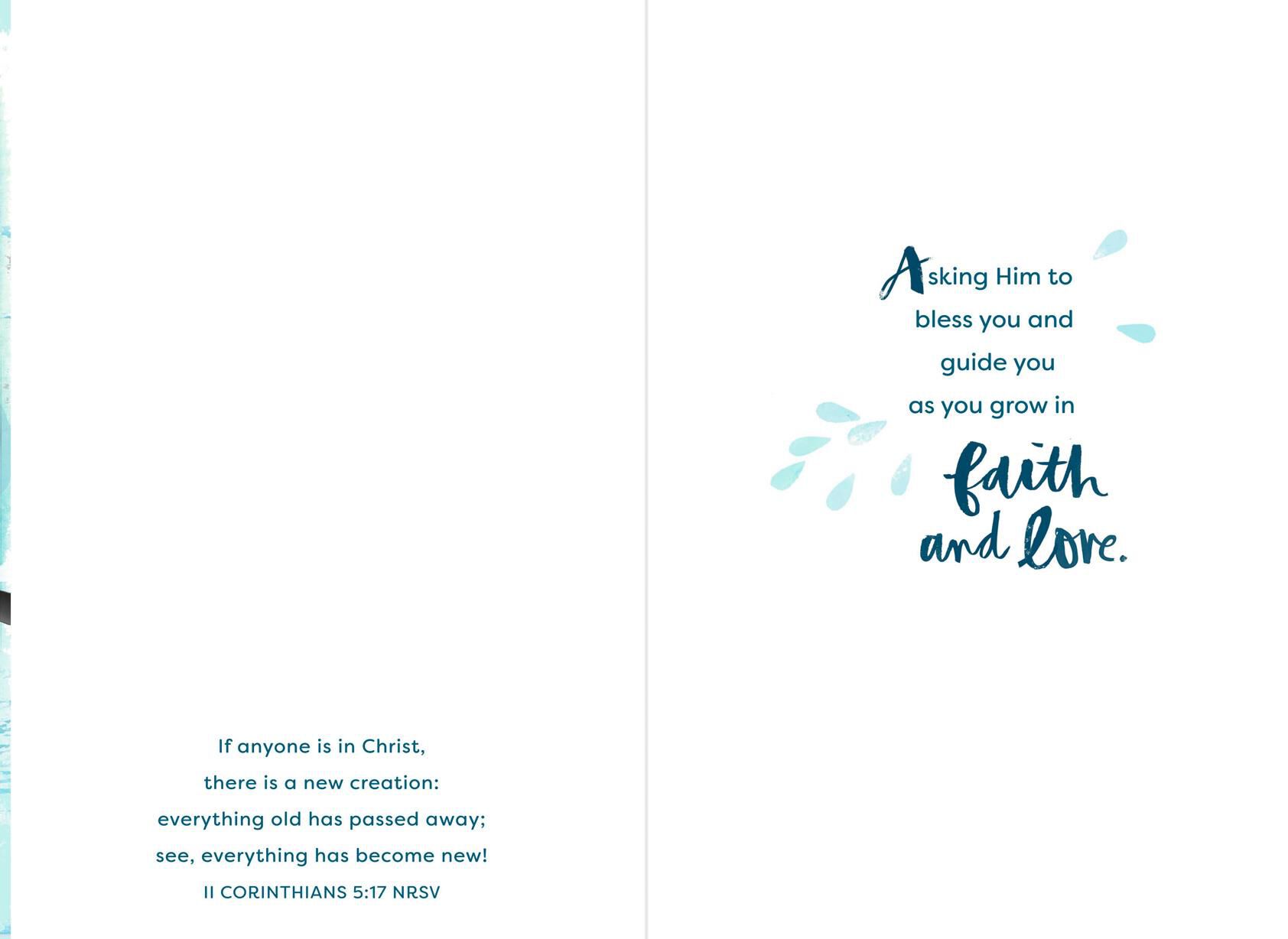 New Beginnings Baptism Card