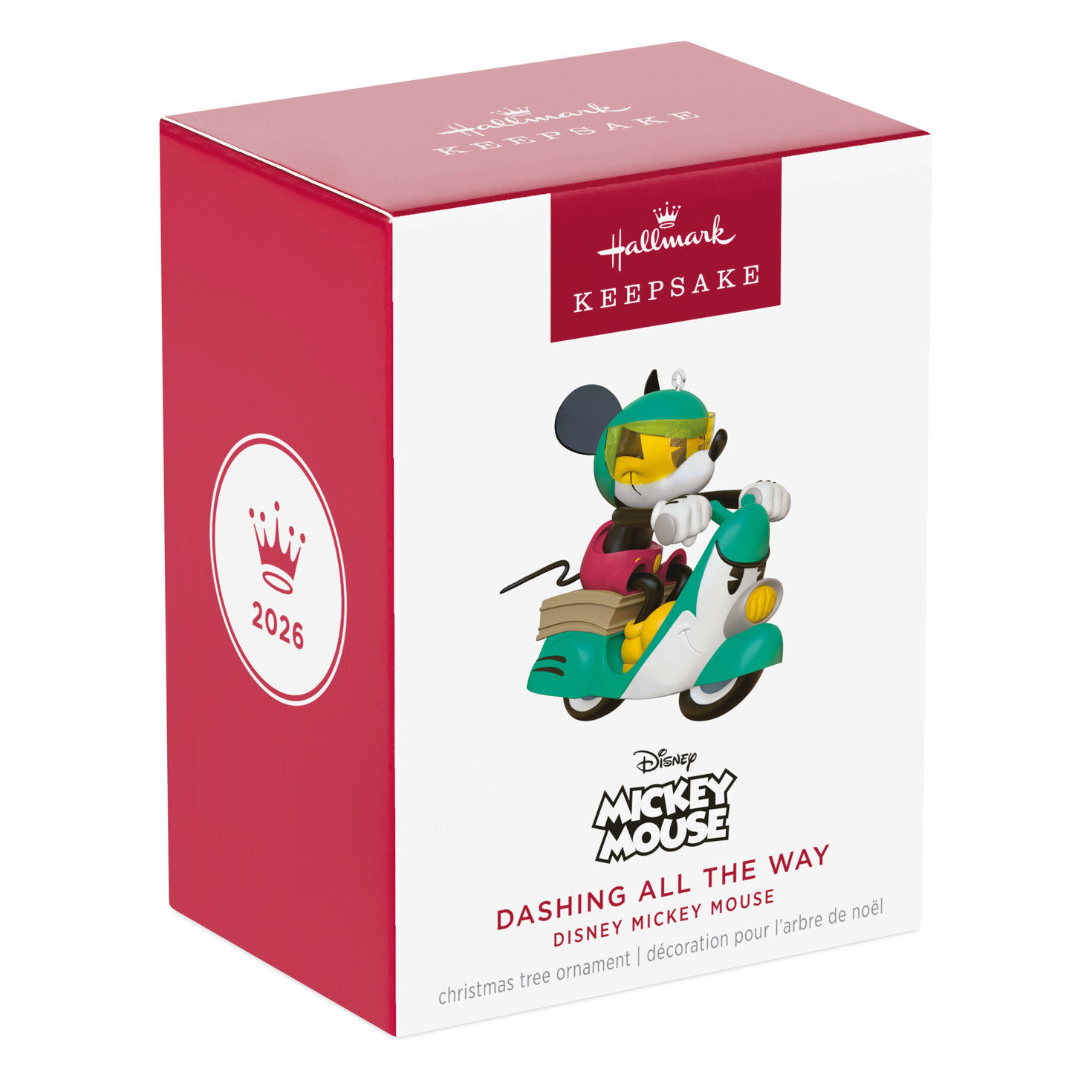 Mickey on Green White Scooter Keepsake Ornament package front image number 7
