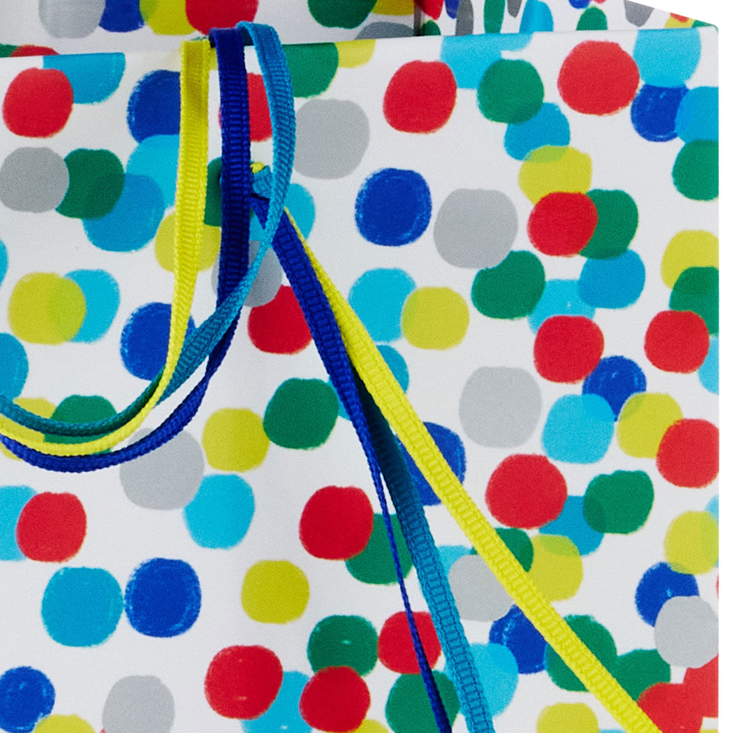 Painted Polka Dots Medium Gift Bag Handle Detail image number 4
