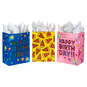 17" Kids Birthday Fun 3-Pack Assorted Gift Bags, , large image number 1