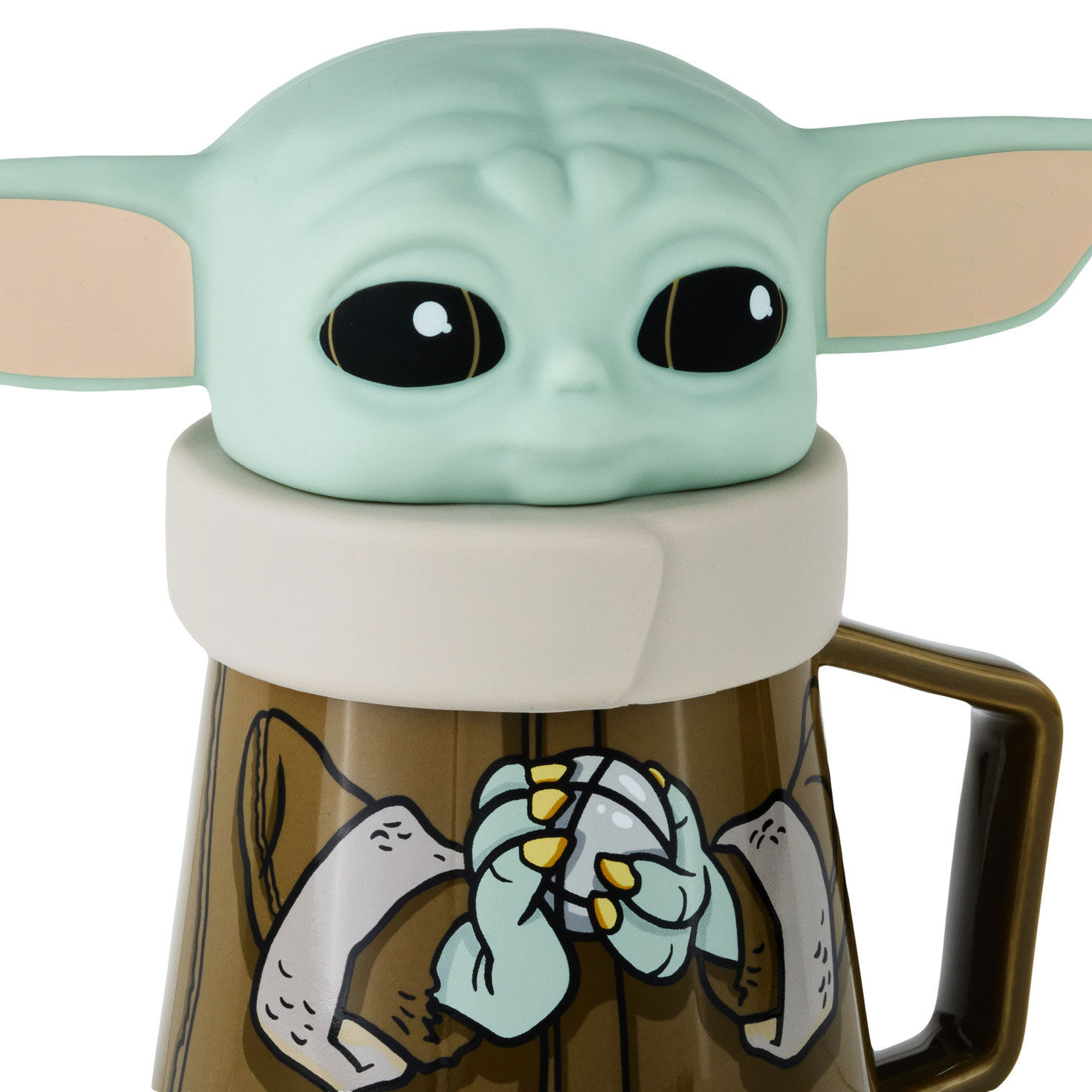 Star Wars: The Mandalorian Grogu Mug With Sound upclose view image number 4