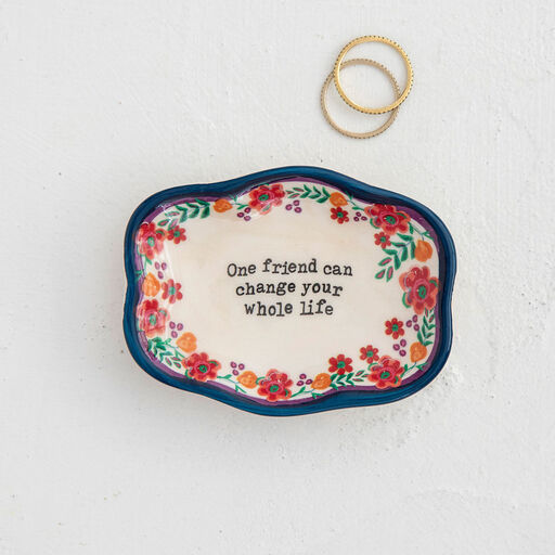 Natural Life One Friend Mini Artisan Trinket Dish, 