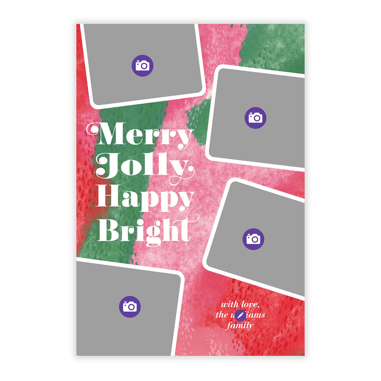 Jolly and Bright Flat Christmas Photo Card, , large image number 5
