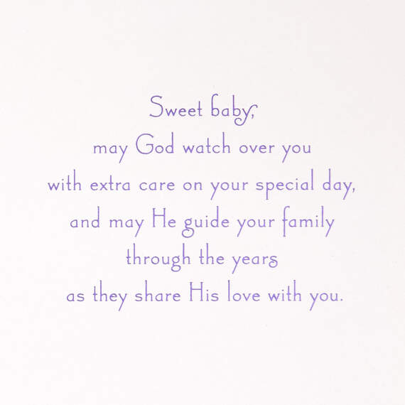 Sweet Baby Lullaby Prayer Baptism Card, , large image number 2