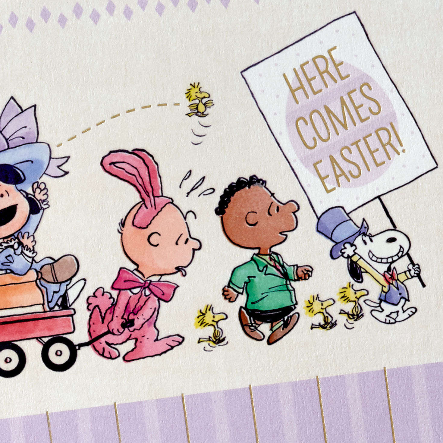 Peanuts Gang Retro Easter Parade Easter Card  image number 4