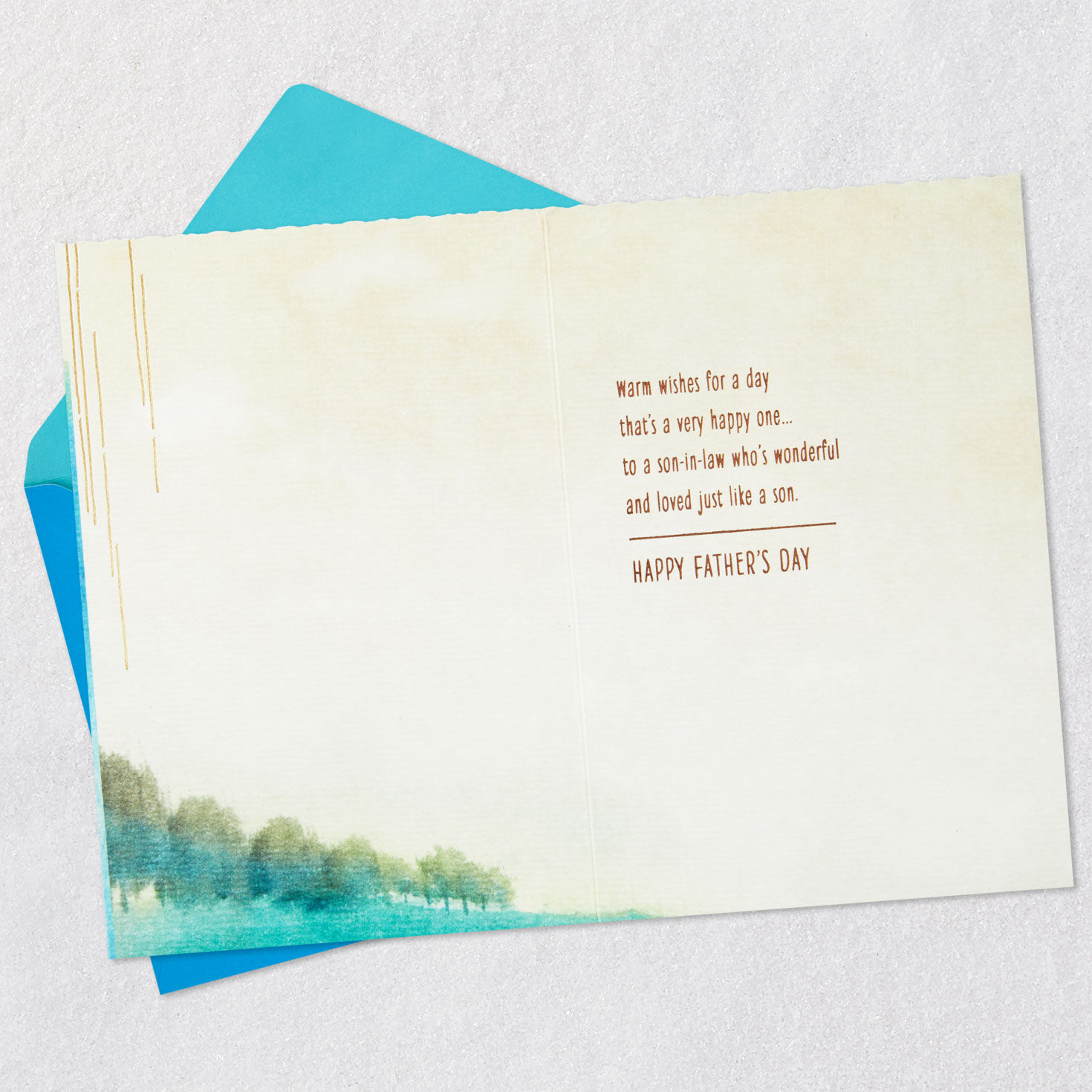 Tranquil Sailboat Father's Day Card Open Card with Envelope image number 3