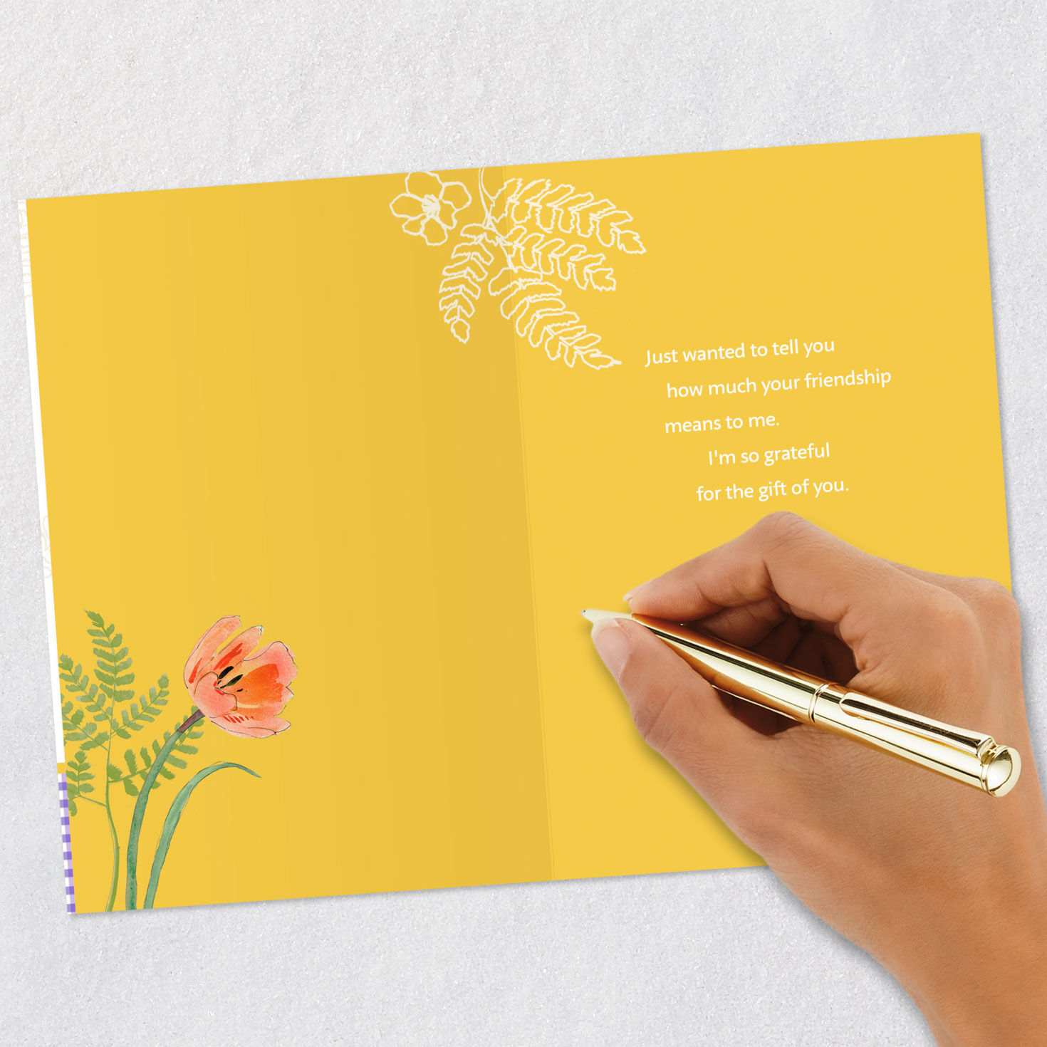 Basket of Hyacinths Easter Card for Friend Signing card image number 6