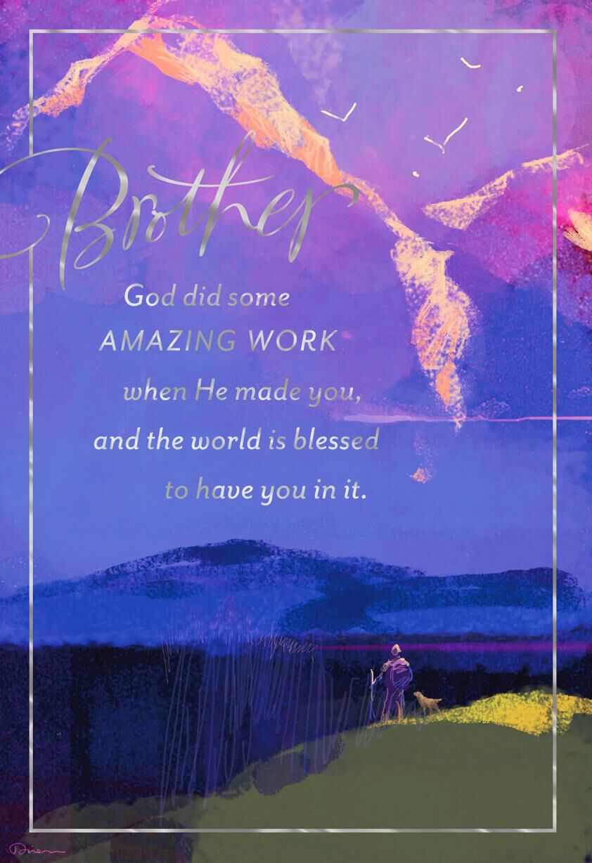 Amazing Work Religious Birthday Card for Brother