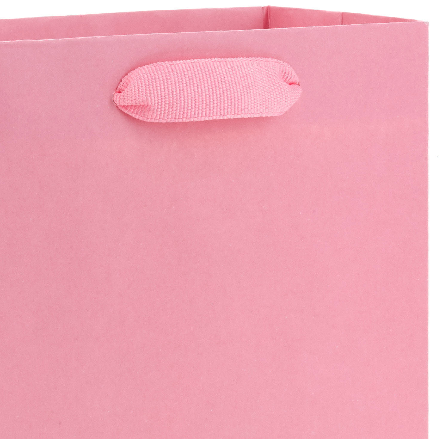 Solid Pink Small Gift Bag Handle Detail image number 4