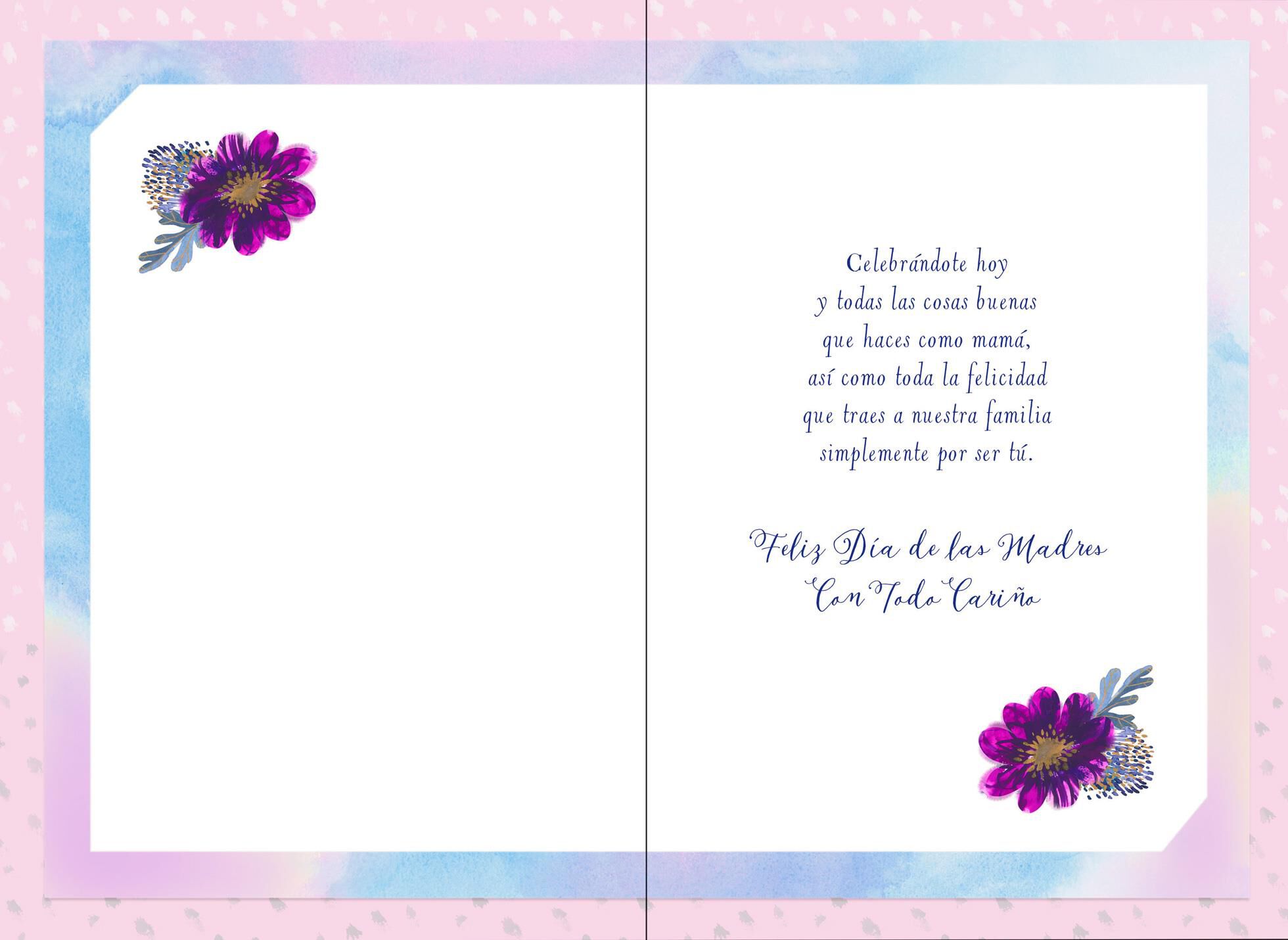 Celebrating You Spanish-Language Mother's Day Card for Daughter-in-Law