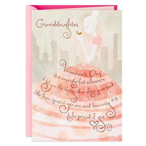 Grown Up Beautifully Valentine's Day Card for Granddaughter, 