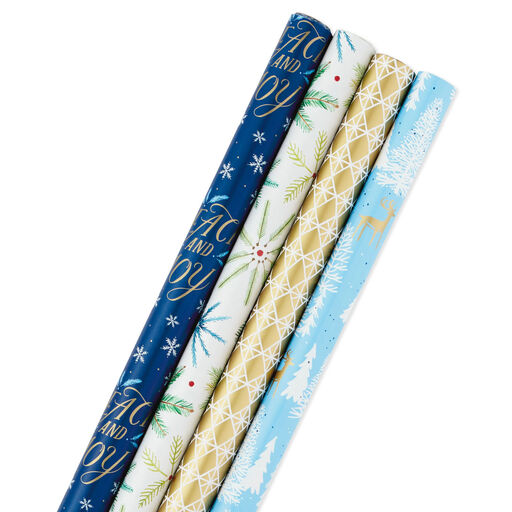 Woodland Charm 4-Pack Holiday Wrapping Paper Assortment, 120 sq. ft., 