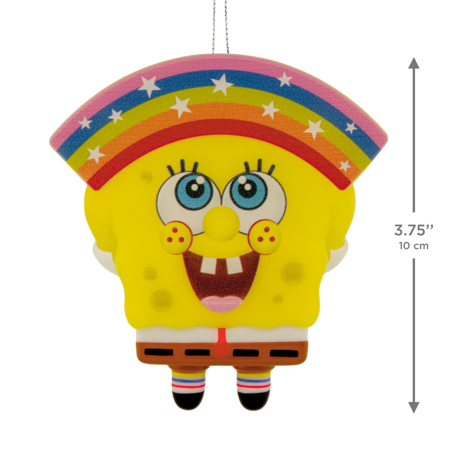 SpongeBob With Rainbow Christmas Ornament measurement image number 3