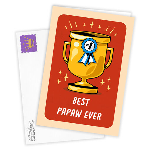 Personalized #1 Ribbon and Trophy Card, 